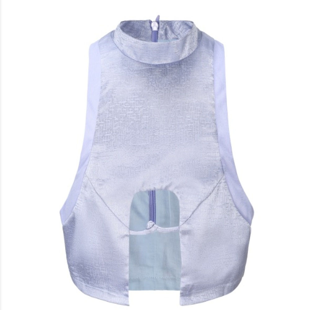 DAWANG Gong High-neck Cutout Crop Top